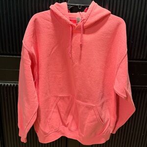 Neon Pink Pullover Hoodie